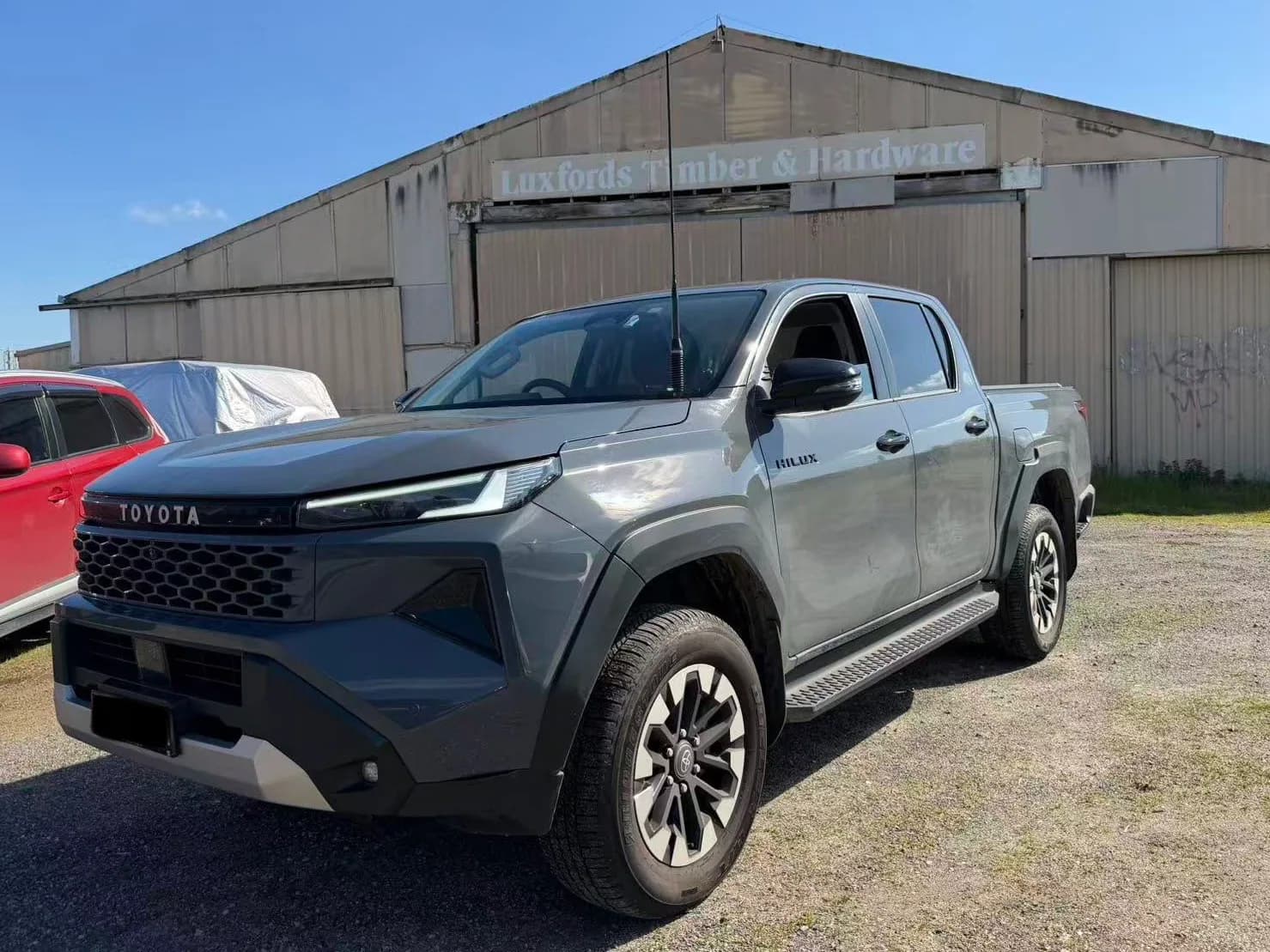 2026 Toyota HiLux with a bonnet-mounted Oricom UHF antenna after installation in Melbourne
